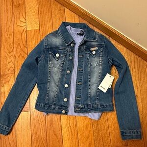 Hudson Kids Denim Jacket with Sweater Layer with tags size large in kids